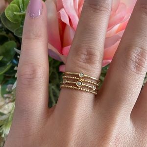 Diamond Multi Row Ring